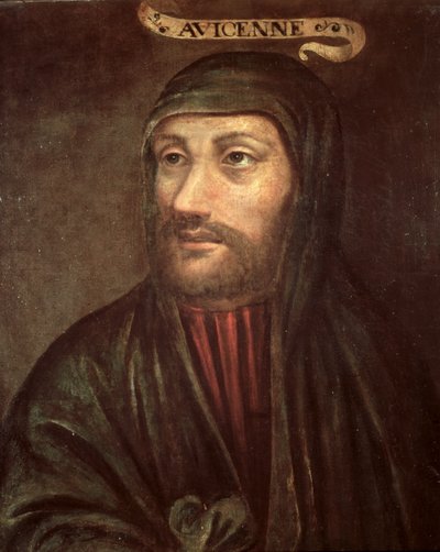 Imaginært portrett av Avicenna (Ibn Sina) (ca. 992-1037) av French School