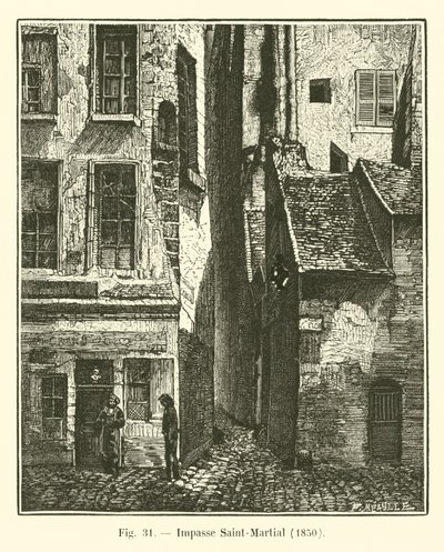 Impasse Saint-Martial, 1850 av French School
