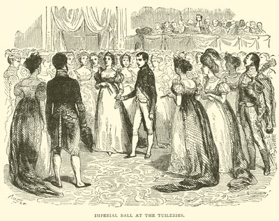 Imperial ball ved tuileriene (gravering) av French School