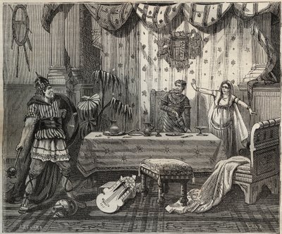 I 978 gikk Lothaire (941-986), kongen av frankene (Lothair) inn i palasset til Otto II av Det hellige rike (955-983) og hans kone Theophano eller Theophanu eller Theophania Skleraina (655-991) i Aachen, men imperiale familie var i stand til å fange. illust av French School