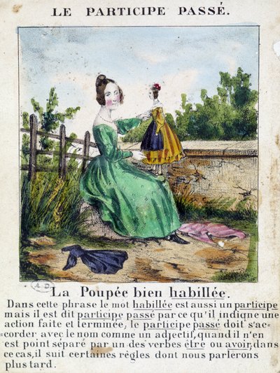 I "La grammaire en images", brosjyrealbum, ca 1850. av French School