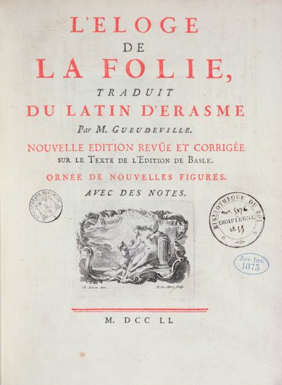 In Praise of Folly, 1751 (trykt papir) av French School
