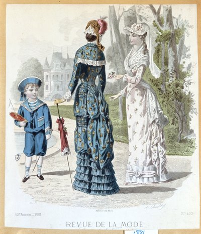 In a Park, fra Revue de la Mode, 1881 av French School