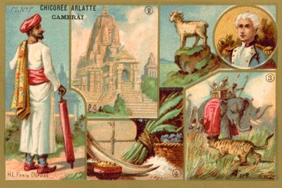 India (kromolitt) av French School