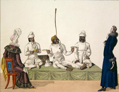 Indiske sjonglører utfører en balansegang, plate 87 fra 