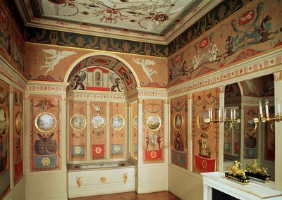 Interiør av Napoleons bad, bygget i 1807 av French School