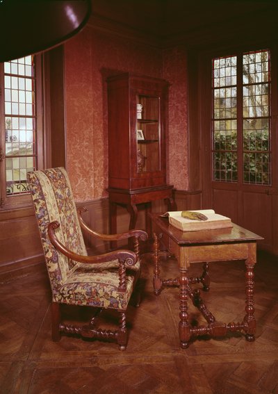 Interiør av studiet til Honore de Balzac (1799-1850) i hans hjem i rue Raynouard av French School