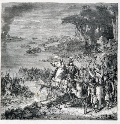 Invasjon av barbarene - i "" Popular History of France"" av French School