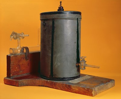 Ioniseringskammer utviklet av Marie Curie (1867-1934) ca. 1897 av French School