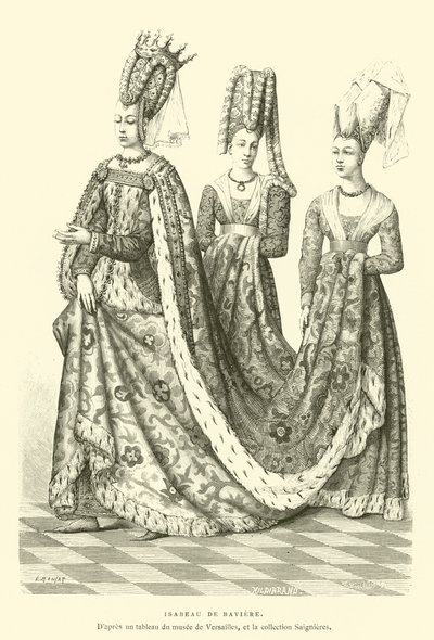 Isabeau de Baviere (gravering) av French School