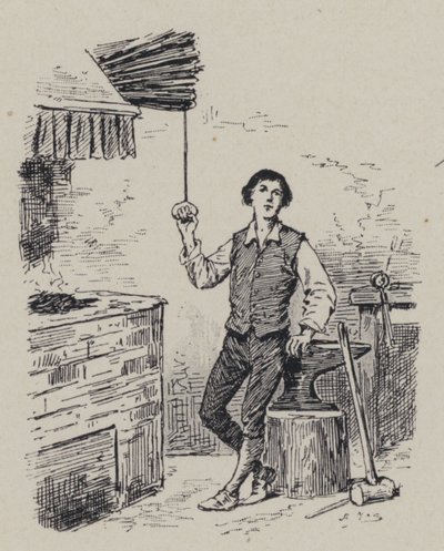 Den italienske komponisten Gioachino Rossini som gutt (gravering) av French School