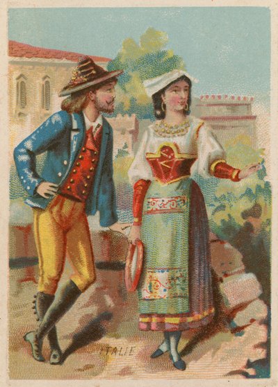Italiensk kostyme av French School