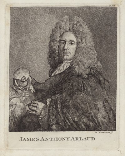 James Anthony Arlaud, sveitsisk artist fra Genève. Gravert av Charles Bretherton av French School