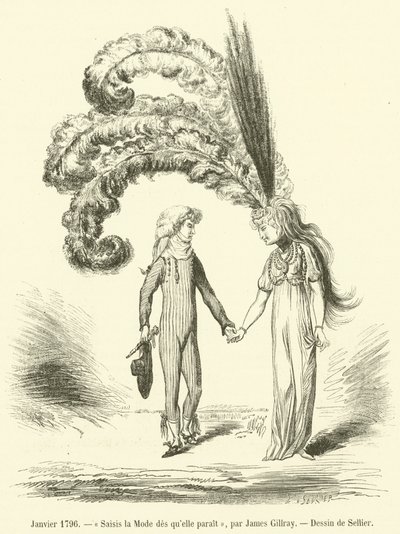 Januar 1796, Seize Fashion så snart den dukker opp (gravering) av French School