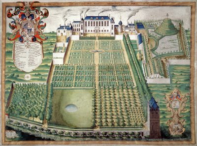 Jardin des Plantes, Paris. 1636 (akvarell) av French School