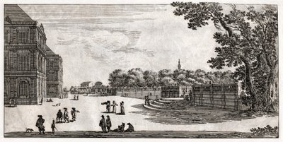 Jardin du Luxembourg, Paris. (gravering av French School