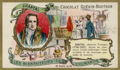 Jean-Antoine Chaptal , fransk kjemiker (chromolitho) av French School