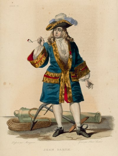 Jean Barth (farget gravering) av French School