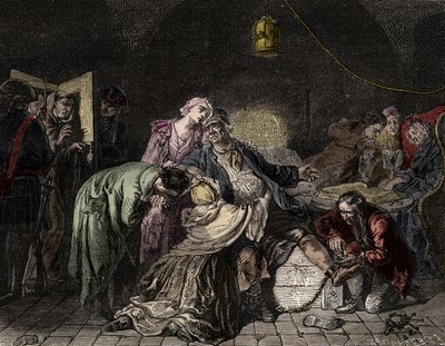 Jean Calas, kalvinistisk kjøpmann anklaget for drap av French School