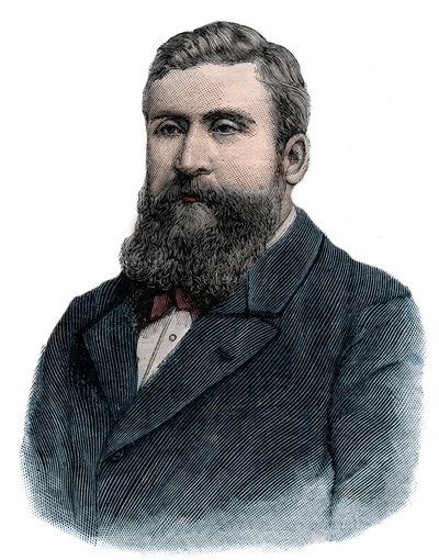 Jean Jaures i 1898 - Gravering - av French School
