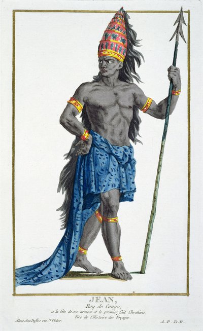 Jean, konge av Kongo, gravert av Pierre Duflos (1742-1816), 1780 (kobberstikk) av French School