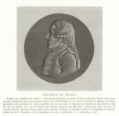 Jean Sylvain Bailly , fransk astronom, matematiker og revolusjonær politiker av French School