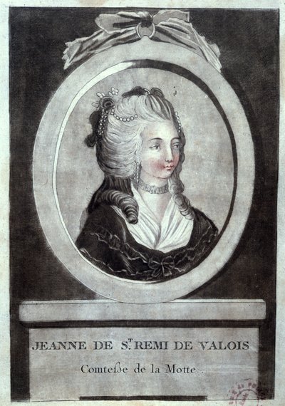 Jeanne de Valois-Saint-Remy (1756-91), grevinne av La Motte, ca. 1786 av French School