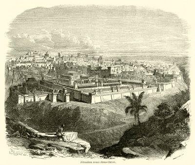 Jerusalem avant Jesus-Kristus (gravering) av French School