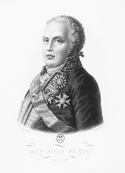 John VI av Portugal (gravering) av French School