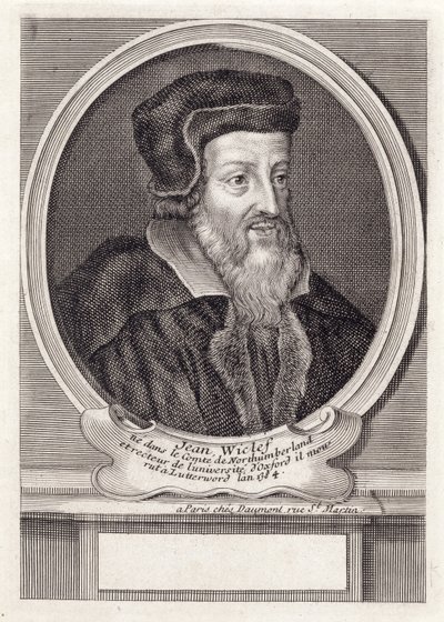 John Wycliffe, gravert av Daumont, Paris av French School
