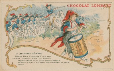 Joseph Bara, en berømt ung fransk republikansk soldat på tidspunktet for den franske revolusjonen av French School
