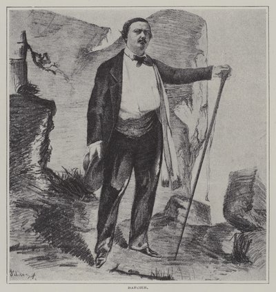 Joseph Darcier , fransk sanger, skuespiller og komponist (litho) av French School