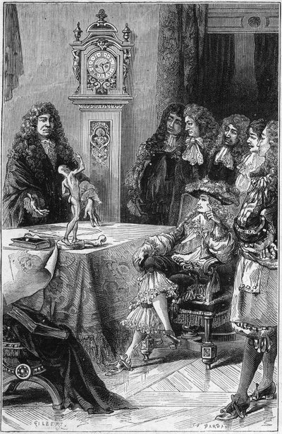 Joseph Guichard (Joseph Guichard) Du Verney (Duverney) (1648-1730) som ga en anatomi til hertugen av Burgund Louis av Frankrike (1682-1712). 18. århundre. Gravering fra 1878. av French School