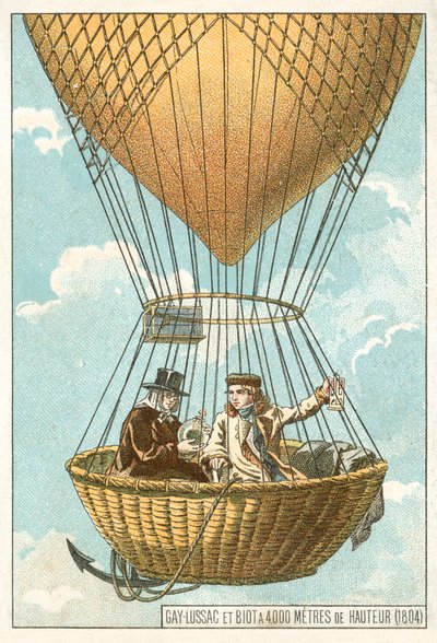 Joseph Louis Gay-Lussac og Jean-Baptiste Biot i en ballong i en høyde av 4000 meter av French School