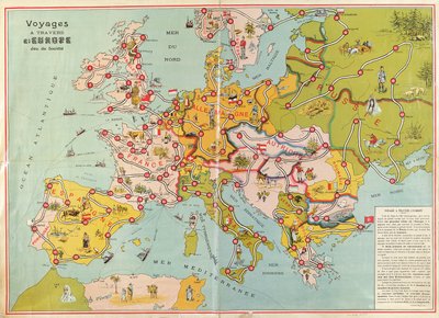 Brettspill på tvers av Europa, ca. 1875 av French School