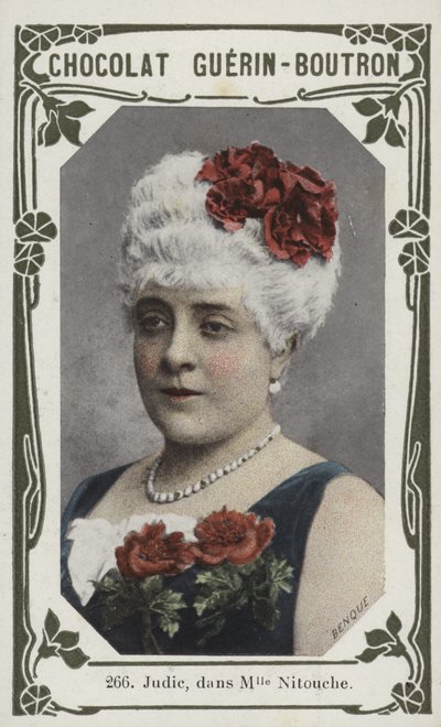 Judic, i Madame Nitouche (farget bilde) av French School