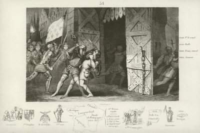 Drap på Etienne Marcel, prost for kjøpmennene i Paris, av Jean Maillard, Paris, juli 1358 av French School