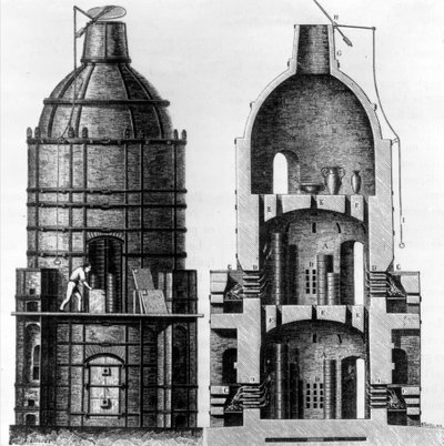 Ovn for baking av Sevres porselen, 1882 av French School