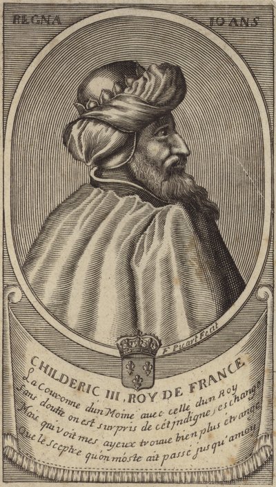 Kong Childeric III av frankerne av French School