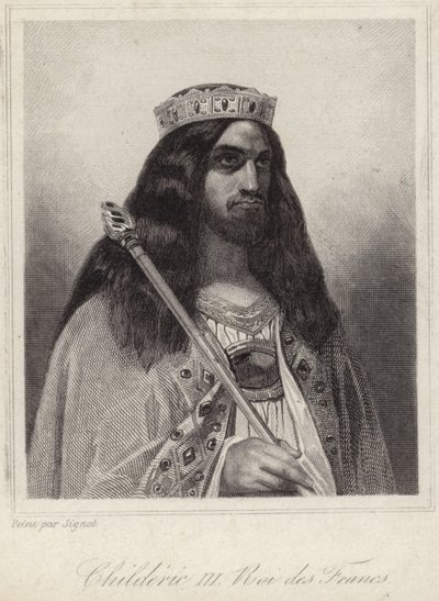 Kong Childeric III av frankerne av French School