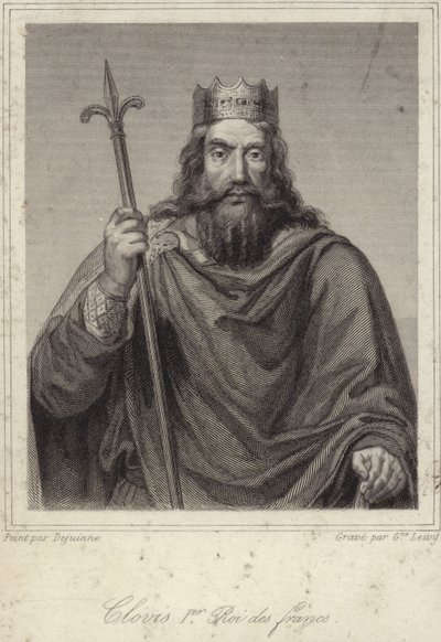 Kong Clovis I av frankerne av French School