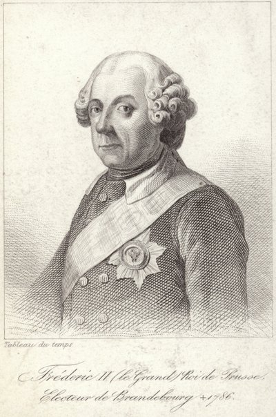Kong Fredrik II av Preussen av French School