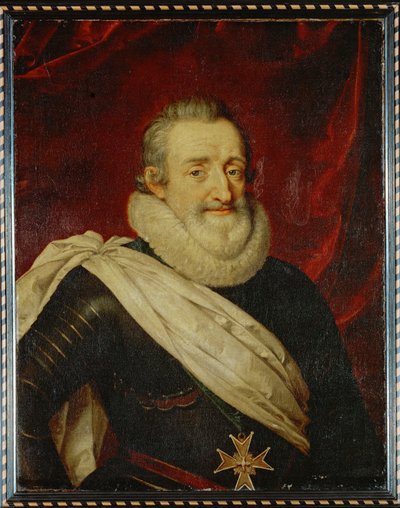 Kong Henrik IV til hest … (maleri på lerret) av French School