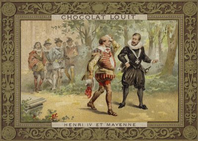 Kong Henry IV av Frankrike og Charles av Lorraine, hertug av Mayenne av French School