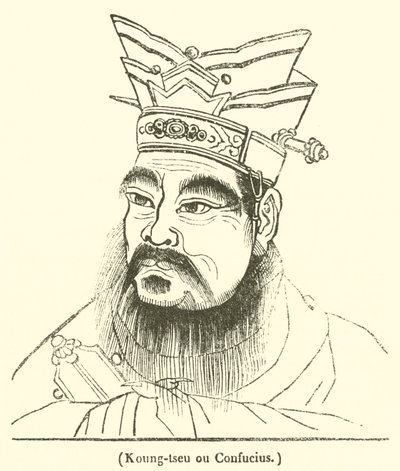 Koung-tseu ou Confucius (gravering) av French School