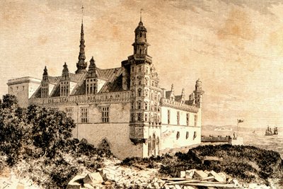 Kronborg slott, Hillerød, Danmark, 1850-tallet, fra `La Tour du Monde, utgitt Paris, 1860-tallet av French School
