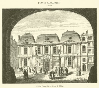 The Hotel Carnavalet (gravering) av French School