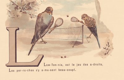 L: Lawn-Tennis, er de smartes spill; Parakitter har mye moro! av French School