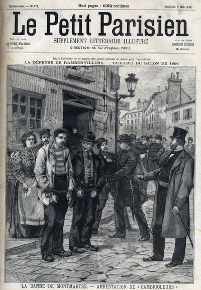 La Bande de Montmartre: Police arrested burglars in Paris, in " Le petit Parisien”” av French School