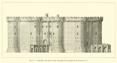 La Bastide, fra byens side, faksimile av en tallerken av Du Cerceau, 1575 av French School